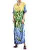 Vintage Printed Half Sleeve Printed Loose Long Maxi Dresses