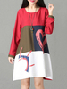 Vintage Printed Patchwork Dresses