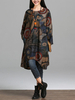 Vintage Printed Suede Dress