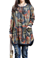 Vintage Printed Women Tops