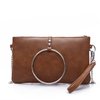Vintage PU Leather Clutches Bag Chain Crossbody Bag Street Shoulder Bag