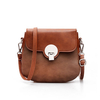 Vintage PU Leather Small Lock Crossbody Bag Women Shoulder Bag Girls Sling Strap Messgener Bag
