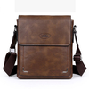 Vintage PU Leather Stitching Cover Business Cross Body Shoulder Bag For Men