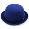 Vintage Pure Color Ladies Hat Woolen Solid Little Dome British Retro Cap
