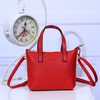 Vintage Pure Color PU Leather Handbag Shoulder Bag For Women