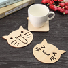 Vintage Retro Cute Animal Hollow Wooden Carved Cup Coasters Table Pad Shop Bar Tea Coffee Cup Mat