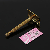 Vintage Safety Razor Double Edge Blade Men Face Handheld Manual Shaver
