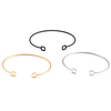 Vintage Simple Geometric Square Opening Bracelet for Women