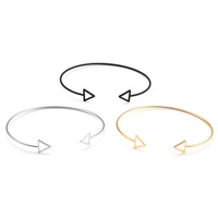 Vintage Simple Geometric Triangle Opening Bracelet for Women