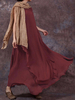 Vintage Sleeveless O-Neck Pure Color Long Maxi Dresses