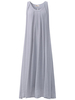 Vintage Sleeveless Pure Color O-Neck Mid-Long Dresses