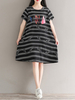 Vintage Stripe Printed Dresses