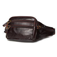 Vintage Waist Bag Genuine Leather Crossbody Shoulder Bag Chest Bag For Men