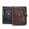 Vintage Wax Oil Skin Wallet 10 Card Slots Genuine Leather Card Holder Coin Bag For Men
