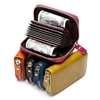 Vintage Waxy Genuine Leather Multi-slots Card Holder Coins Bag Purse Wallet
