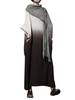 Vintage Women Batwing Sleeve Pocket Gradient Maxi Dress
