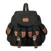 Vintage Women Canvas Leather Hiking Travel Military Backpack