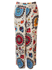 Vintage Women Floral Printed Linen Baggy Wide Leg Pants
