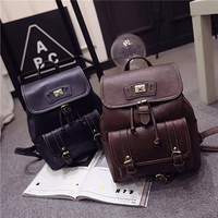 Vintage Women Girl Travel Backpack PU Leather Satchel Shoulder School Bag