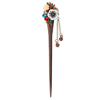 Vintage Women Hairpin Crystal Rhinestone Flower Hairpin