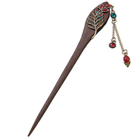 Vintage Women Hairpin Leaves Rhinestone Retro Hair Accessories