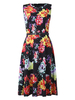 Vintage Women Hepburn Wind Floral Printed Big Pendulum Dresses