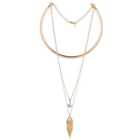 Vintage Women Necklace Tassel Crystal Choker Collar Necklace