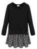 Vintage Women O Neck Long Sleeve Floral Patchwork Dress