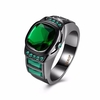 Vintage Women Ring Oval Zircon Rhinestone Crystal Ring