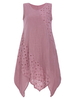 Vintage Women Sleeveless Hollow Irregular Hem Dresses