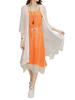 Vintage Women Two-Piece Half-Sleeve Loose Dress