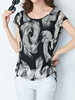 Vintage Zebra Loose Short Sleeves O-Neck Chiffon Shirts