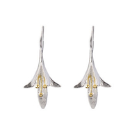 Vivid Magnolia Flower Earrings
