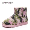 WADNASO Camouflage Warm Cotton Ankle Boots Snow Boots