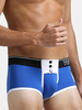 WANGJIANG Casual Buttons Opening U Convex Widen Waistband Cotton Breathable Brief Boxers for Men