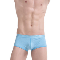 WANGJIANG Sexy Casual U Convex Pouch Low Waist Solid Color Cotton Breathable Brief Boxers for Men