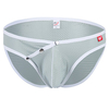 WANGJIANG Sexy Ice Silk Mesh Breathable Underwear Low Rise Briefs for Men