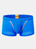 WANGJIANG Sexy Underwear Mesh Breathable U Convex Brief Boxers for Men