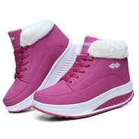 Warm Fur Lining Rocker Sole Platform Boots Casual Shoes