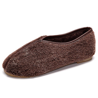 Warm Furry Fur Lined Flat Slip On Casual Pure Color Loafers