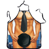 Washable 3D Muscle Male Apron Naked Muscle Men Kitchen Cooking Barbecue Apron