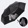 Water Color Change Zebra Umbrella Black Umbrella Three Fold Umbrella