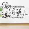 Waterproof Live Love Wall Stickers Butterfly Wall Decorations Home Decal