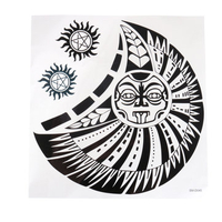 Waterproof Sun Totem Pattern Temporary Chest Body Tattoo Sticker Decal