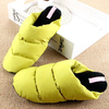 Waterproof Warm Down Light Slip On Open Heel Flat Indoor Home Shoes