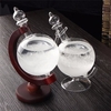 Weather Forecast Crystal Wood Glass Base Home Decor Storm Glass Crystal Diamond Shape Ornament