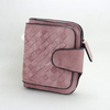 Weaven Short Wallets Girls Hasp 3 Folded Purse Card Holder Coin Bags For Women