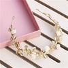 Wedding Bridal Crystal Crown Headband Flower Gold Hair Accessories