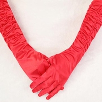 Wedding Dress Bridal Long Finger White Satin Gloves