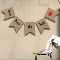Wedding Linen Farrer Pull the Flag Garland DIY Decoration